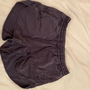 Navy high waisted lululemon shorts with jaw string